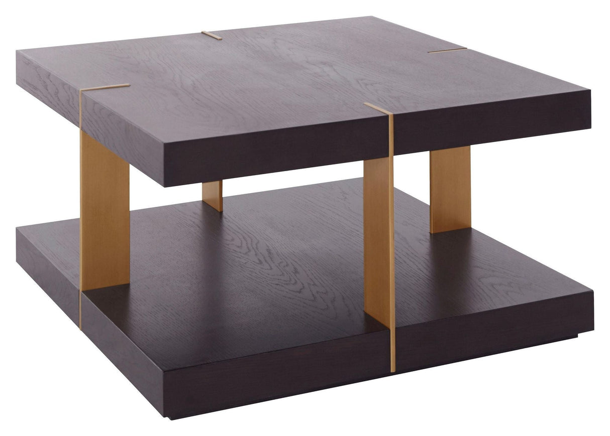 Rocky coffee table 90 cm, brown/bronze