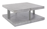 Rocky coffee table 90 cm, gray/Silver