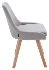 Rufus Dining Chair, Light Gray/Oak