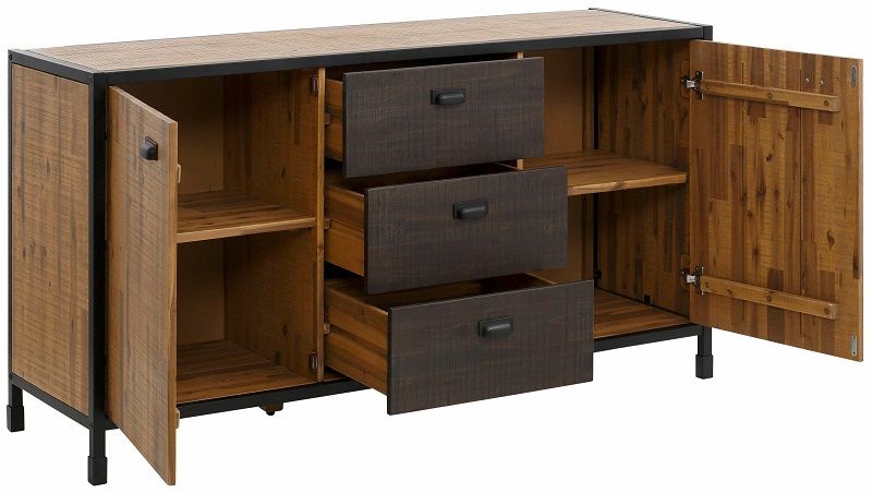 Saigon Sideboard in MDF, Nature/black