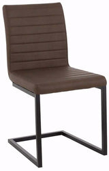 Sandra Dining chair Brown PU leather