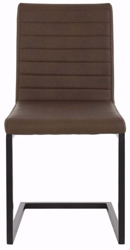 Sandra Dining chair Brown PU leather