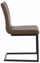 Sandra Dining chair Brown PU leather