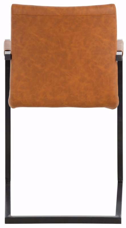 Sandra Dining chair with armrests Cognac PU