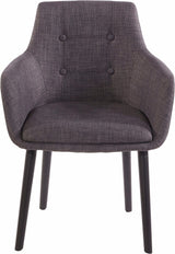 Sherman Dining chair w/armrests, Dark gray