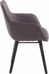 Sherman Dining chair w/armrests, Dark gray