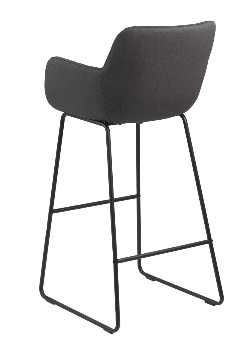 Louise Barstool w/footrest, Dark gray