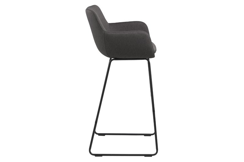 Louise Barstool w/footrest, Dark gray