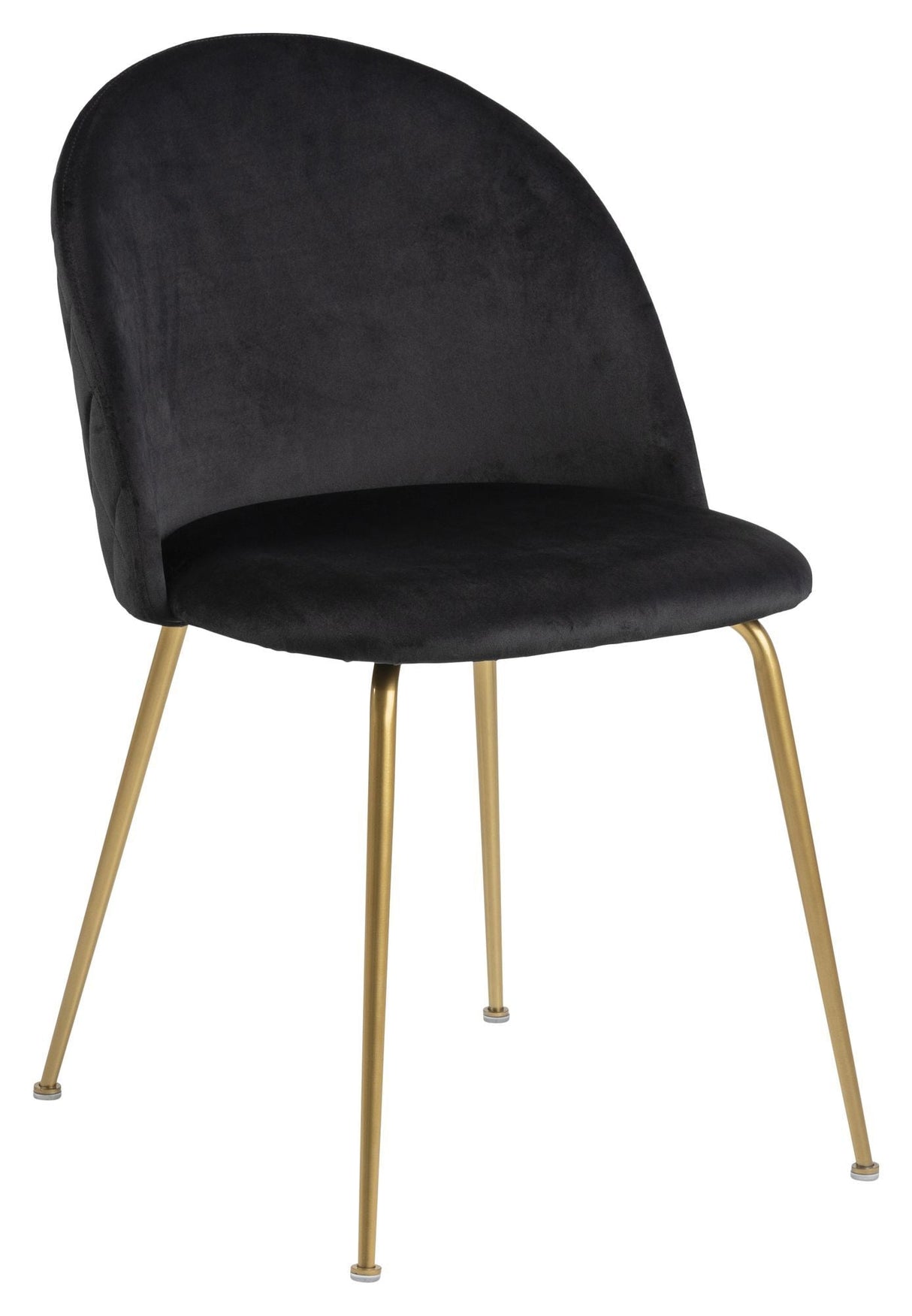 Louise Dining Chair, Black/Brass