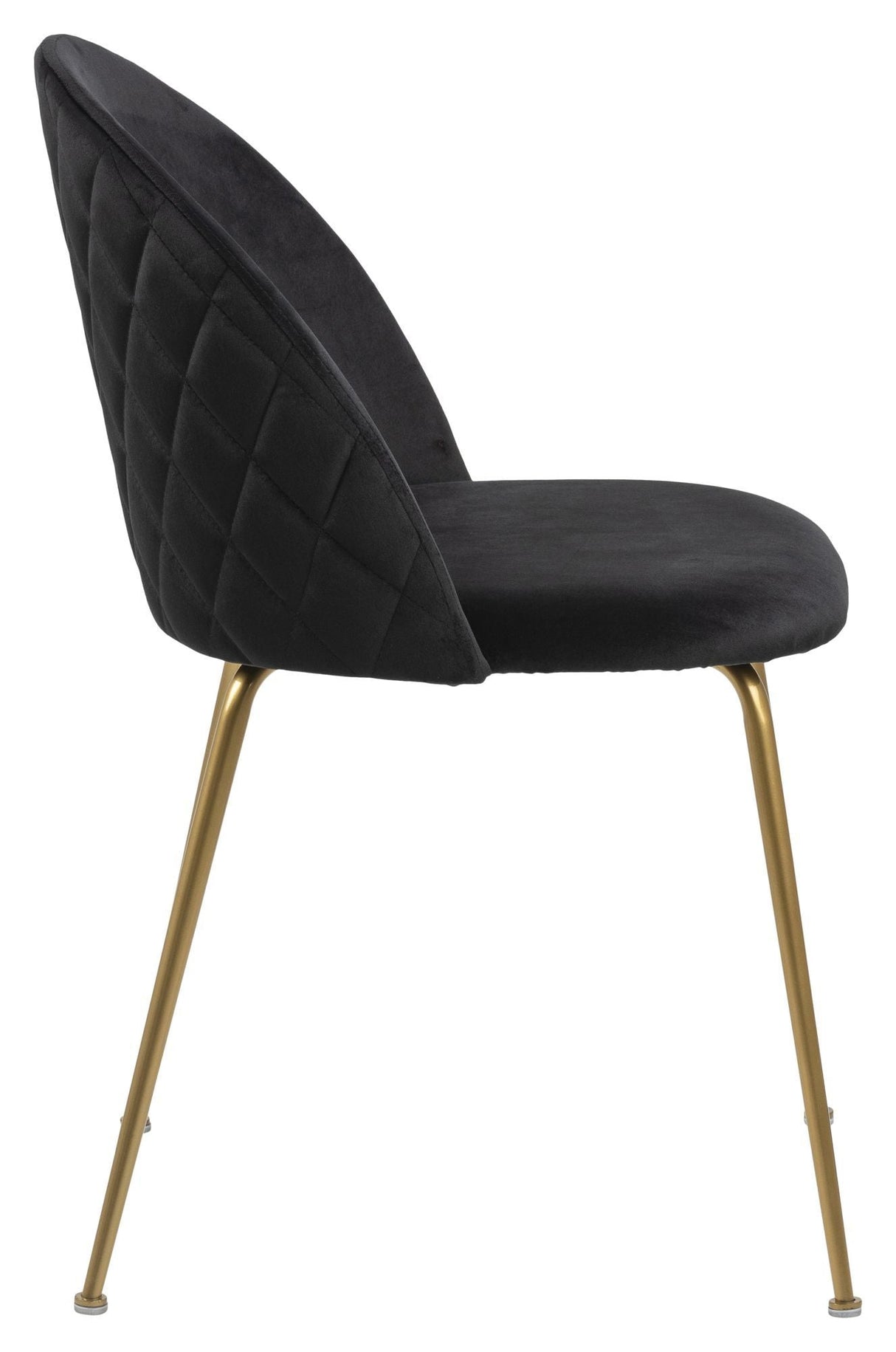 Louise Dining Chair, Black/Brass