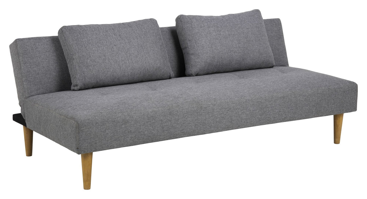 Lucca Sofa bed with 2 pillows, light gray fabric