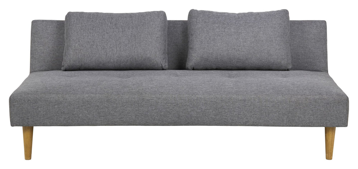 Lucca Sofa bed with 2 pillows, light gray fabric