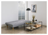 Lucca Sofa bed with 2 pillows, light gray fabric