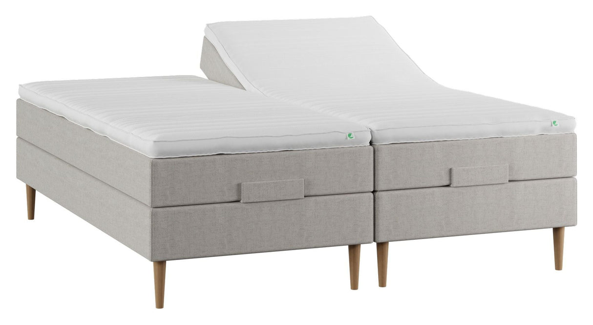 Lux Elevation bed, 180x200, Latex mattress topper, Sand