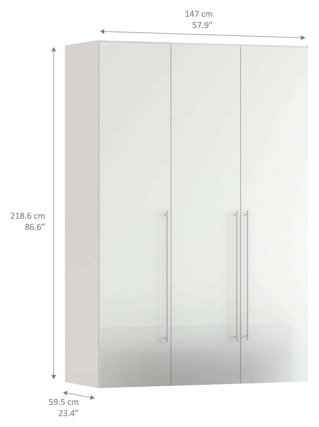 Magnum Wardrobe - White high gloss