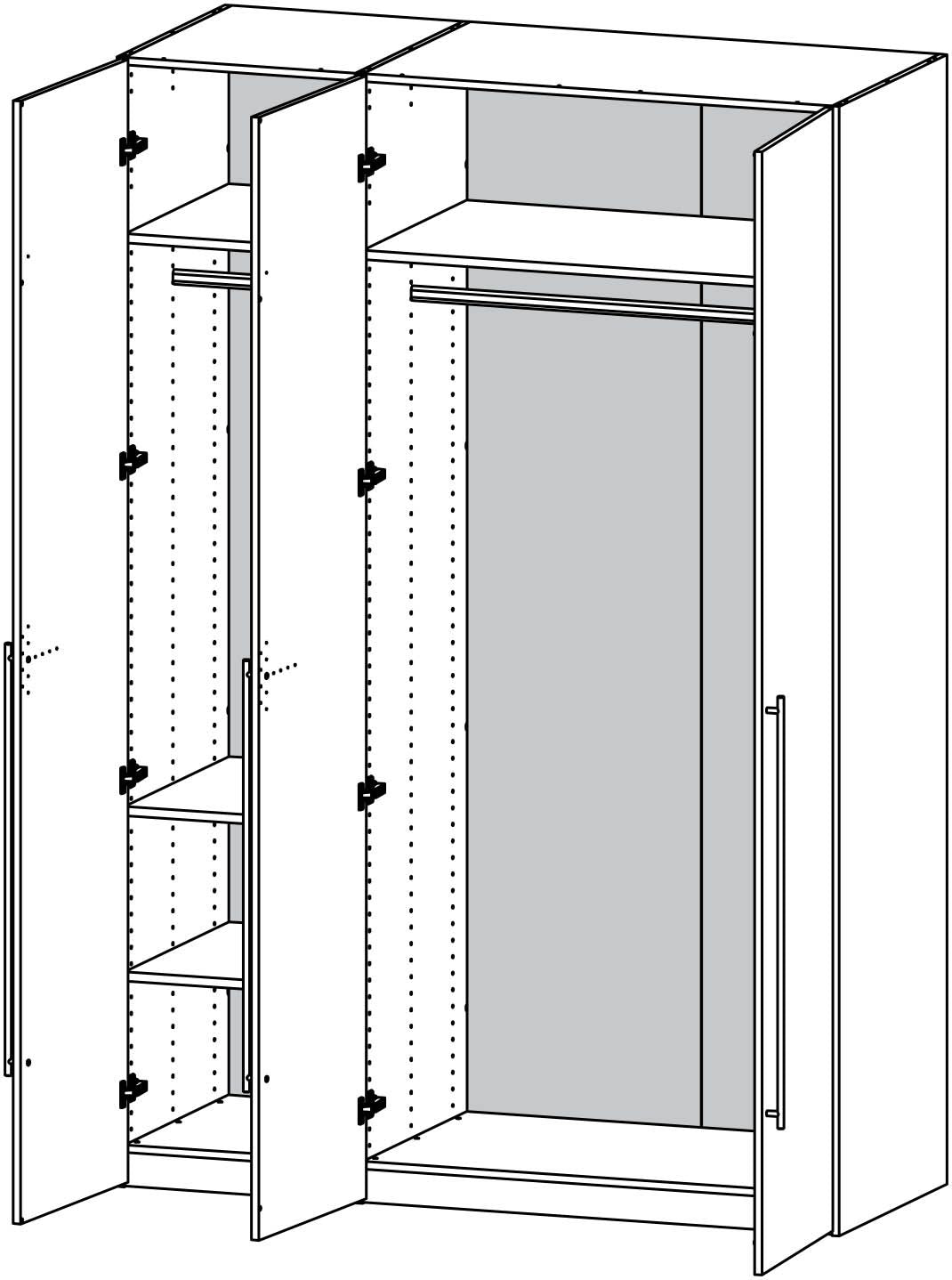 Magnum Wardrobe - White high gloss