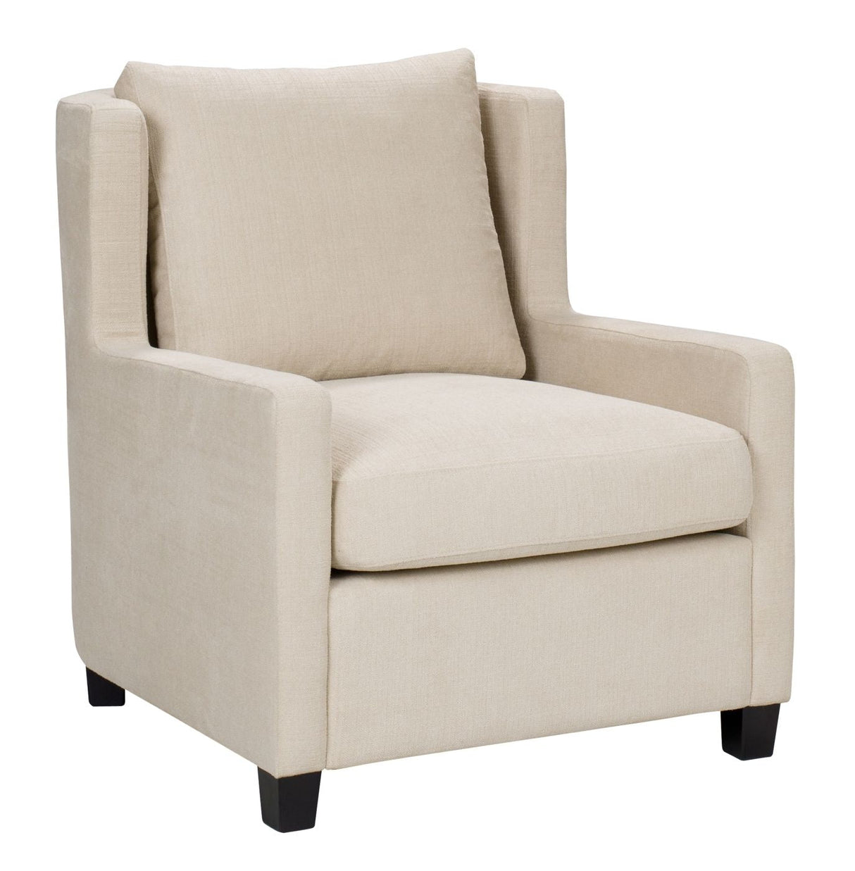 Many Armchair - beige with black legs