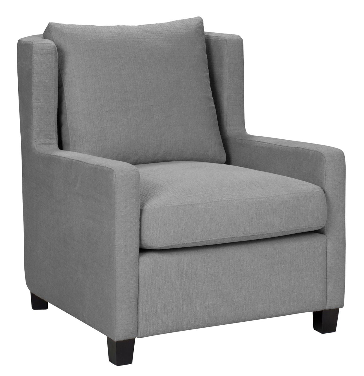 Many Armchair - gray w. black metal legs