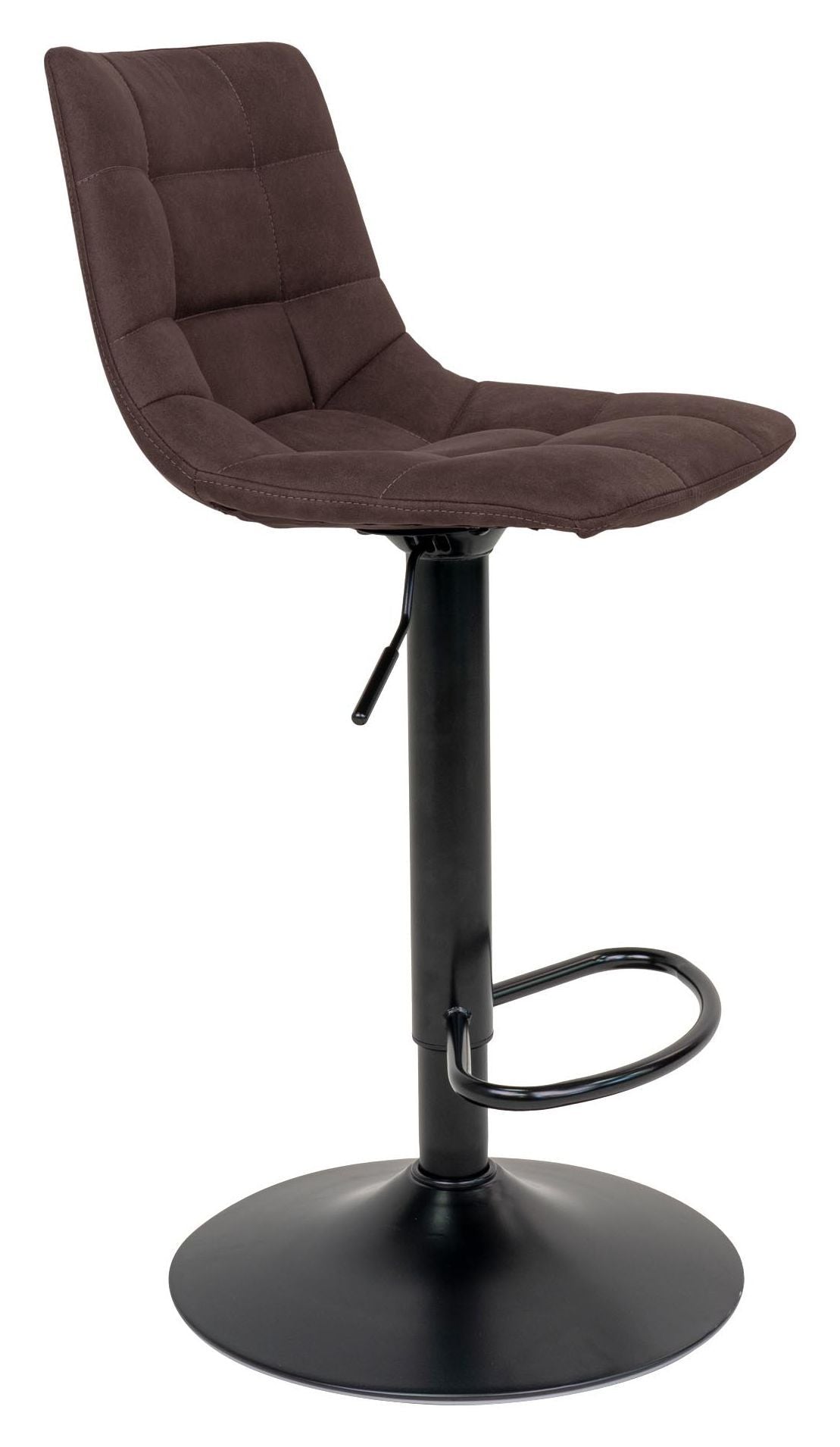 Middelfart Bar stool, Dark brown/Black legs