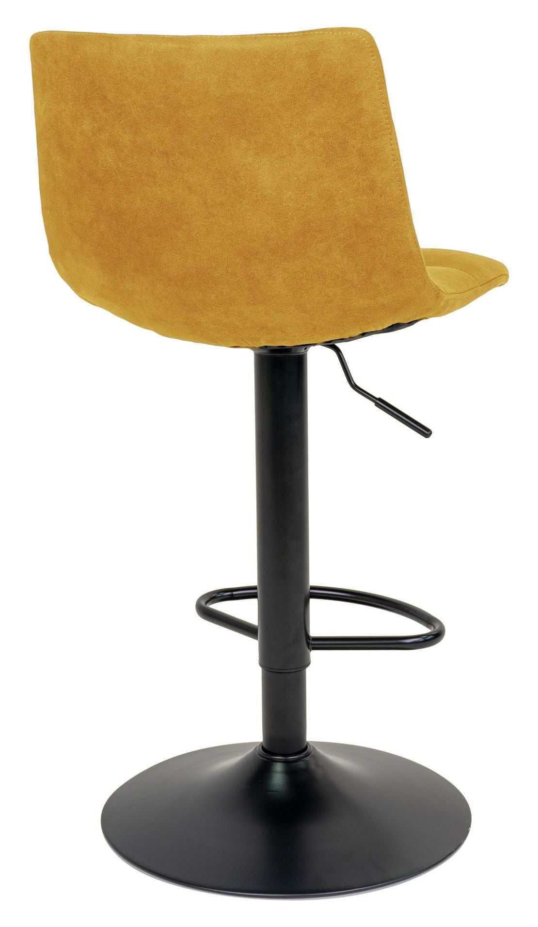 Middelfart Bar stool, mustard yellow velvet/black