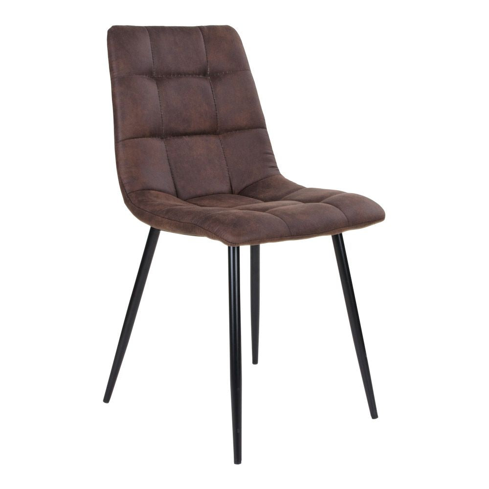 Middelfart Dining chair with microfiber, Dark brown