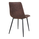 Middelfart Dining chair with microfiber, Dark brown