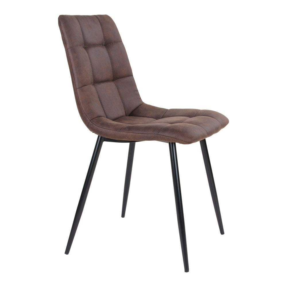 Middelfart Dining chair with microfiber, Dark brown