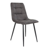 Middelfart Dining chair with microfiber, Dark gray