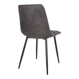 Middelfart Dining chair with microfiber, Dark gray