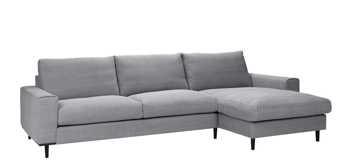 Mossy 3-pers. Sofa w. chaise longue - Light gray