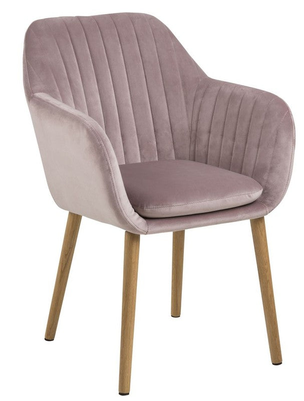 Mynte Dining chair w/armrests, Dusty pink