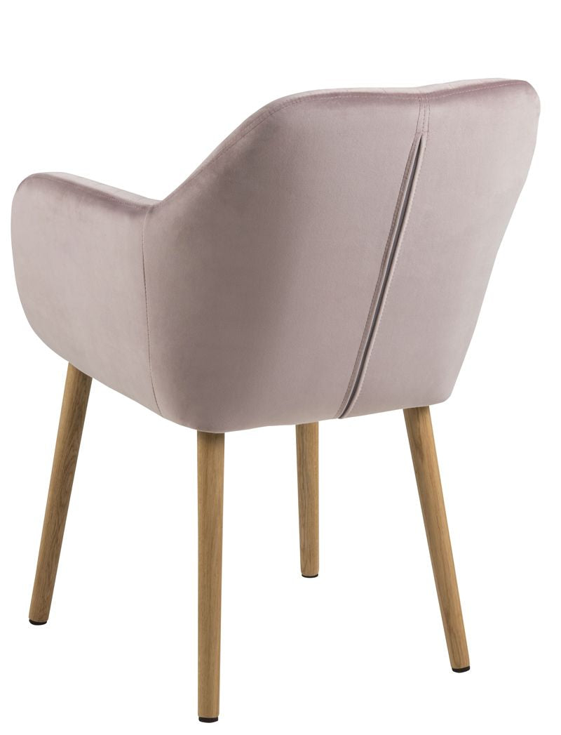 Mynte Dining chair w/armrests, Dusty pink