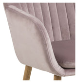 Mynte Dining chair w/armrests, Dusty pink