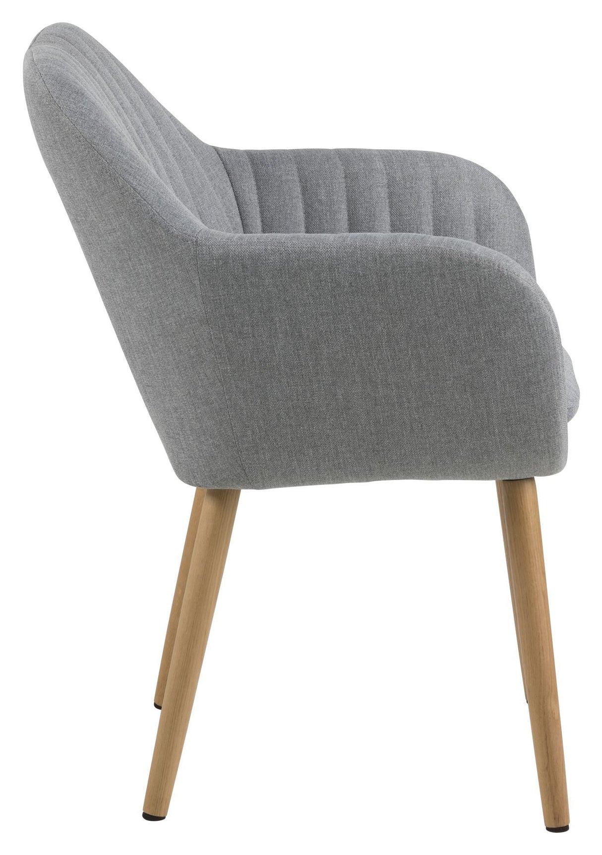 Mynte Dining chair with vertical stitching, light gray