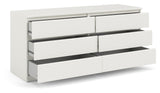 Naia chest of drawers - White ash w/6 drawers