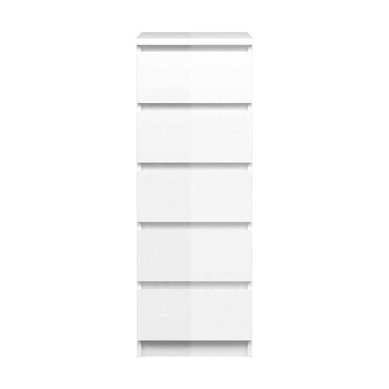 Naia Chest - White high gloss w/5 drawers B:40