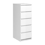 Naia Chest - White high gloss w/5 drawers B:40