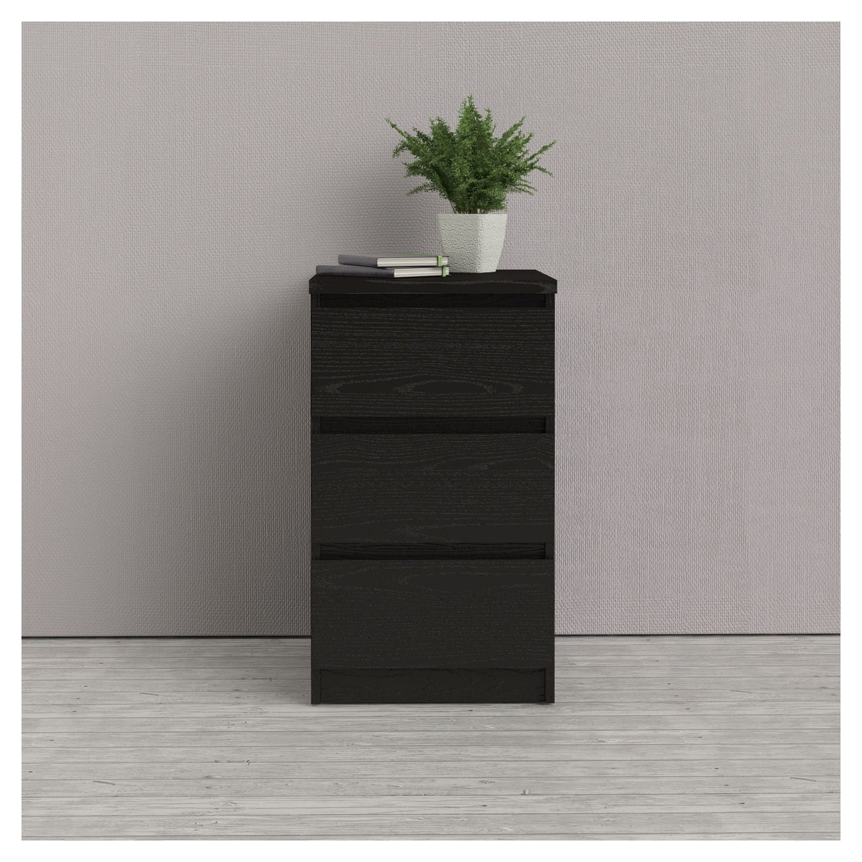 Naia Chest - Black w/3 drawers B:40