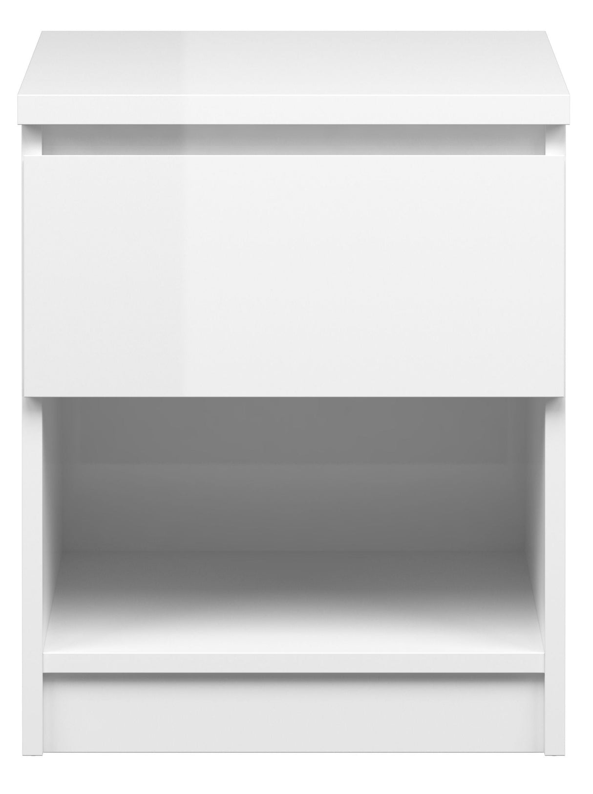 Naia Bedside table - White high gloss w/shelf