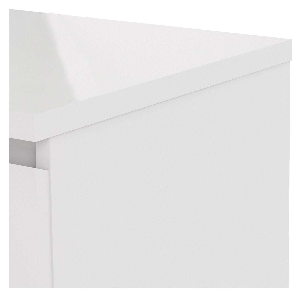 Naia Bedside table - White high gloss w/shelf