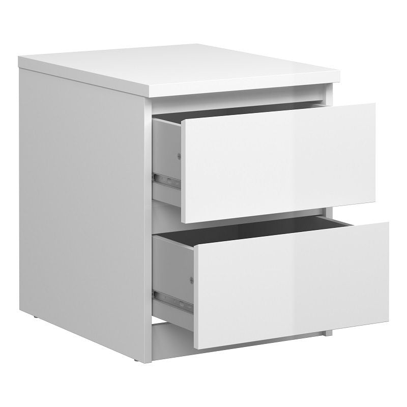 Naia Bedside table - White high gloss