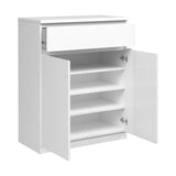 Naia Sideboard - White high gloss w/2 doors + 1 drawer