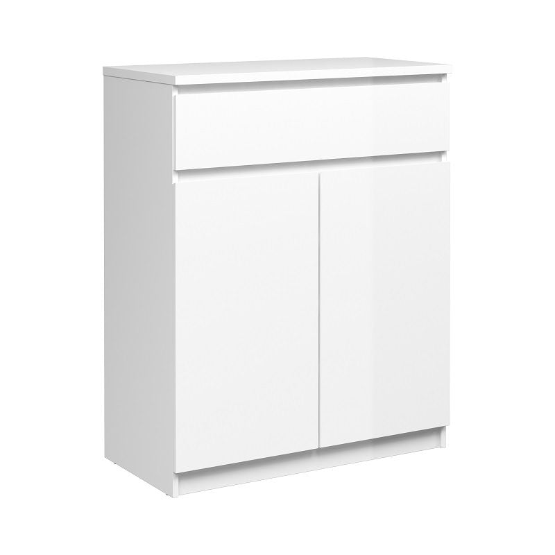 Naia Sideboard - White high gloss w/2 doors + 1 drawer