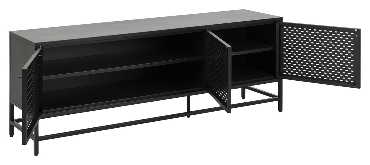 Newcastle Sideboard with 3 doors, Black metal