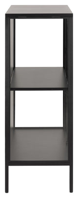 Newcastle Vitrine cabinet with 2 glass doors, Black metal