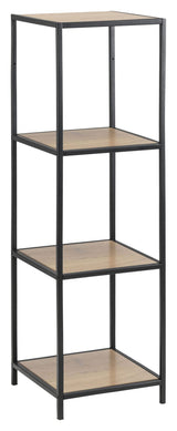 Seaford Shelf w. 3 Shelves, Paper Wildig/Black