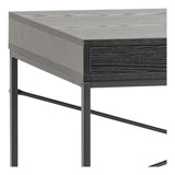 Seaford Desk w. 1 drawer, Melamine ash black