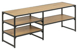 Seaford Table with shelves, Black/Wild Look