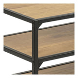 Seaford Table with shelves, Black/Wild Look