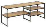 Seaford Table with shelves, Black/Wild Look